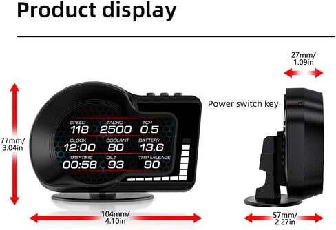 Car Digital HUD Head Up Display Speedometer Accelerometer,OBD GPS Dual System,Overspeed Alarm,Voltage,Water Temperature,Atmosphere Light for Vehicles After 2008 in Saudi Arabia
