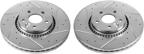 Power Stop EBR1001XPR Front Evolution Drilled & Slotted Rotor Pair For Land Rover LR2, Volvo S60, Volvo S60 Cross Country, Volvo S80, Volvo V60, Volvo V60 Cross Country, Volvo XC70 [Model Specific] in Saudi Arabia