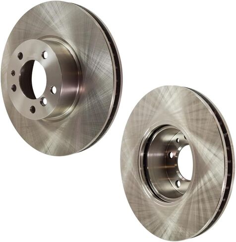 KarParts360 For BMW 740i 1997 98 99 00 2001 Brake Discs | Front | 2-Wheel Set | Cast Iron | Natural | 12.76 inches Disc Diameter | Vented | 5 Lugs | Replacement For 34111159895, 34116757746 in Saudi Arabia