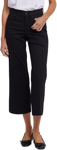 Teresa Wide Leg Ankle Jeans in Black by NYDJ Apparel in Saudi Arabia