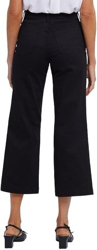 Teresa Wide Leg Ankle Jeans in Black by NYDJ Apparel in Saudi Arabia