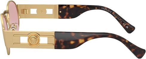 Versace Unisex Sunglasses Matte Gunmetal Frame, Grey Mirror Silver Lenses, 56MM in Saudi Arabia