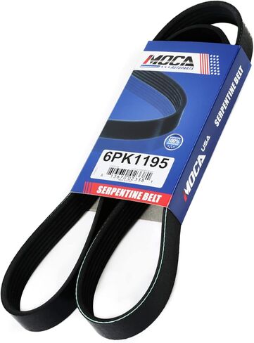 MOCA 4PK1120 & 6PK1195 2 Pcs EPDM Serpentine Belts fits for Honda 2003-2004 Pilot EX Sport Utility 4-Door 3.5L, 2003-2004 Pilot LX, for Acura 2001-2002 MDX, and More in Saudi Arabia