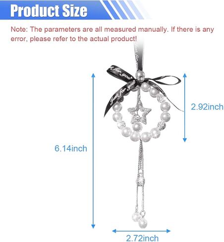 Bling Car Mirror Hanging Accessories - Lucky Crystal Pendant Car Rear View Mirror Charm - Sparkle Rhinestone Hanging Ornament - Auto Decoration Bling Car Accessories for Women (Five-Pointed Star) in Saudi Arabia