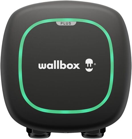 Wallbox Pulsar Plus Level 2 Electric Vehicle Smart Charger - Ultra-Compact, WiFi, Bluetooth, Alexa/Google Home, Energy Star and UL Certified, 25ft Cable, Indoor/Outdoor EVSE, Assembled in USA (48 Amp) in Saudi Arabia