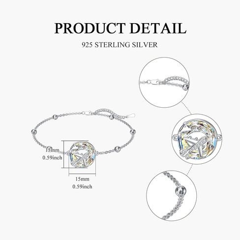 MONGAS Airplane Bracelet 925 Sterling Silver Airplane Link Bracelet Created Crystal Bracelets Travel Jewelry for Women Pilot Flight Attendant Gifts in Saudi Arabia