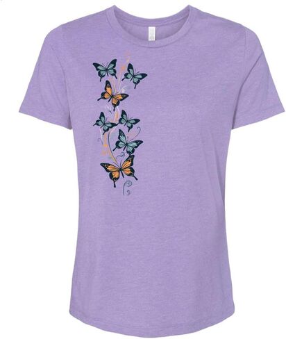 Butterfly T-Shirt for Women - Premium Soft Comfort Tees with Butterflies Graphic Print in Saudi Arabia