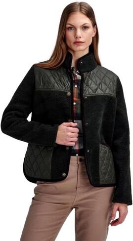 معطف صوف برامبلز للنساء من بربور، زيتوني in Kuwait