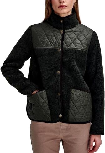 معطف صوف برامبلز للنساء من بربور، زيتوني in Kuwait