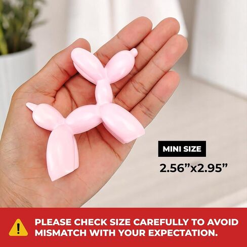Small Pink Balloon Dog Statue, 2.9 x 2.5 Inch Cute Animal Art Decor Sculpture for Home Shelves, Mini Shelf Decoration Trendy Ornaments Collection Figurine for Bedroom Living Room Office Desktop in Saudi Arabia