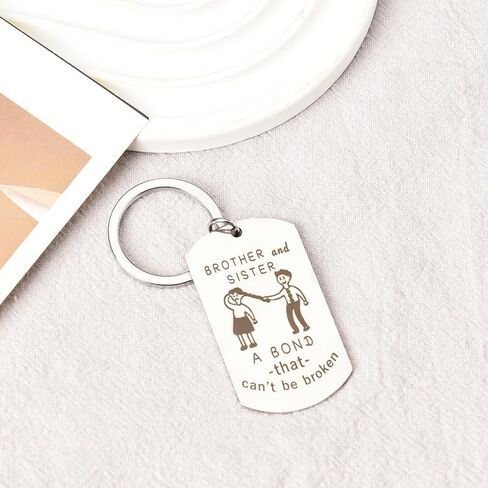 Funny Brother Sister Keychain Gifts for Men Big Little Brother Gift from Little Big Sister Gifts for Women Sister Birthday Gift Ideas Brother Christmas Gifts for Sister Brother Keychains in Saudi Arabia