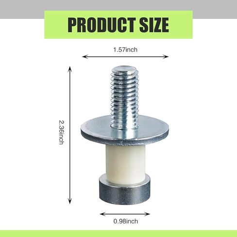 قطعتان من أداة قفل الباب، مسمار قفل باب السيارة من الفولاذ المقاوم للصدأ الملولب القياسي، قطع غيار السيارات البديلة المعدلة، تناسب معظم شاحنات السيارات وسيارات الدفع الرباعي (فضي) in Kuwait