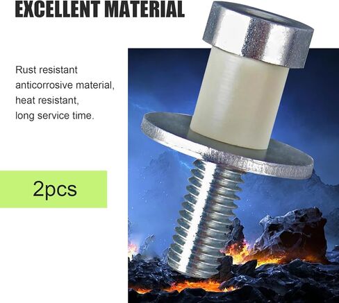 قطعتان من أداة قفل الباب، مسمار قفل باب السيارة من الفولاذ المقاوم للصدأ الملولب القياسي، قطع غيار السيارات البديلة المعدلة، تناسب معظم شاحنات السيارات وسيارات الدفع الرباعي (فضي) in Kuwait