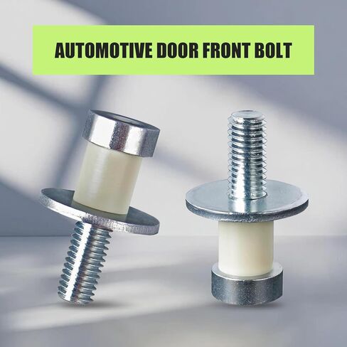 قطعتان من أداة قفل الباب، مسمار قفل باب السيارة من الفولاذ المقاوم للصدأ الملولب القياسي، قطع غيار السيارات البديلة المعدلة، تناسب معظم شاحنات السيارات وسيارات الدفع الرباعي (فضي) in Kuwait