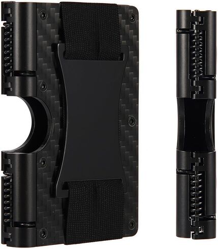 Wallet For Men - Reinvented Design Men's Wallet - Slim, Minimalistic & Seamless, Blocks RFID Scanners (Aluminum Black) in Saudi Arabia