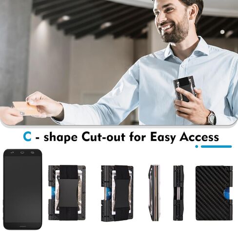 Wallet For Men - Reinvented Design Men's Wallet - Slim, Minimalistic & Seamless, Blocks RFID Scanners (Aluminum Black) in Saudi Arabia