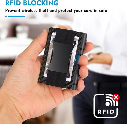 Wallet For Men - Reinvented Design Men's Wallet - Slim, Minimalistic & Seamless, Blocks RFID Scanners (Aluminum Black) in Saudi Arabia