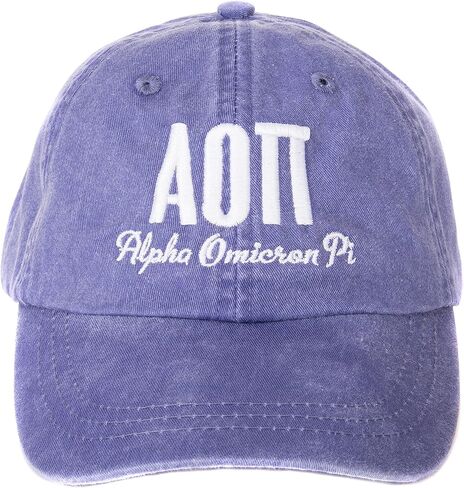 Desert Cactus Alpha Omicron Pi Sorority Baseball Hat – Adjustable Alpha O AOII Embroidered Cap with Greek and Cursive Font(S) in Saudi Arabia