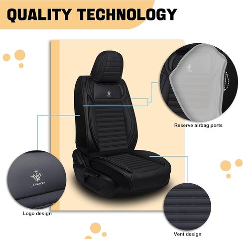 Car Seat Cover for Toyota Prius 2002-2024 Full Coverage Nappa Leather Car Seat Protector, Fashion Anti-Slip Waterproof Breathable Easy to Install, Auto Interior Accessories(Full Set,Black&Black) in Saudi Arabia