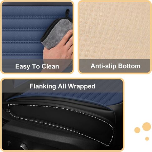 Car Seat Cover for Toyota Prius 2002-2024 Full Coverage Nappa Leather Car Seat Protector, Fashion Anti-Slip Waterproof Breathable Easy to Install, Auto Interior Accessories(Full Set,Black&Black) in Saudi Arabia