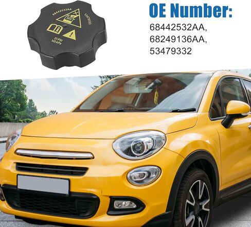 Radiator Coolant Reservoir Recovery Cap Replaces 68442532AA for Fiat 500X 2016-2018 in Saudi Arabia