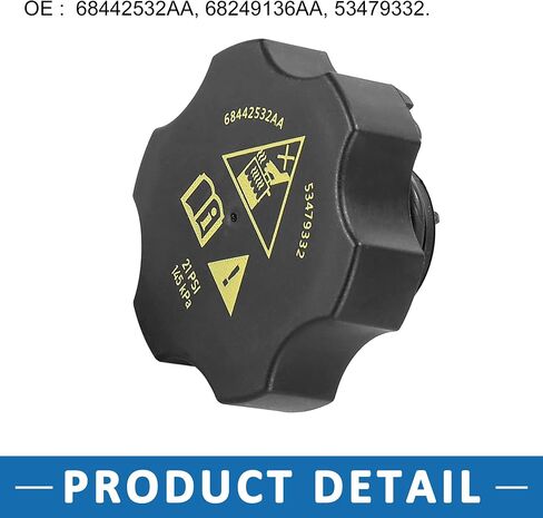 Radiator Coolant Reservoir Recovery Cap Replaces 68442532AA for Fiat 500X 2016-2018 in Saudi Arabia