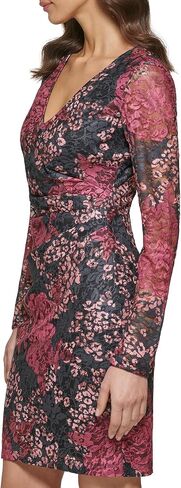 GUESS Womens Fitted Long Sleeve V-Neck Dress in Saudi Arabia