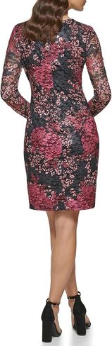 GUESS Womens Fitted Long Sleeve V-Neck Dress in Saudi Arabia