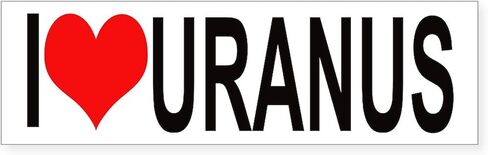 ملصق سيارة CafePress I Heart Uranus مقاس 10 × 3 بوصة مستطيل من الفينيل in Saudi Arabia