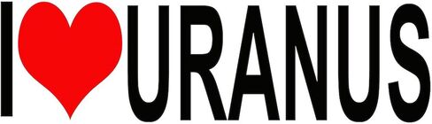 ملصق سيارة CafePress I Heart Uranus مقاس 10 × 3 بوصة مستطيل من الفينيل in Saudi Arabia