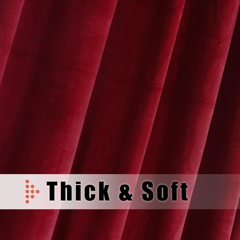 WPM WORLD PRODUCTS MART Orange Velvet Curtains Elegant Window Drapes for Luxury Living Room 84 Inch Long Panels Grommet Bedroom Privacy Sliding Door Backdrops Wedding Décor, Set of 2 (Orange) in Kuwait