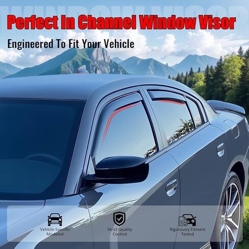 IKON MOTORSPORTS in Channel Window Visors Compatible with 1995-2005 GMC Jimmy 4Dr & Chevy Blazer 4Dr, Slim Style Acrylic Smoke Rain Guards, Side Window Wind Deflectors 4PCS in Saudi Arabia