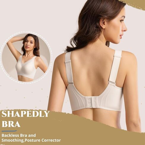Bras for Women No Underwire Comfortable Sports Bra Smoothing Minimizer Everyday Bra(32C-46DD) in Saudi Arabia
