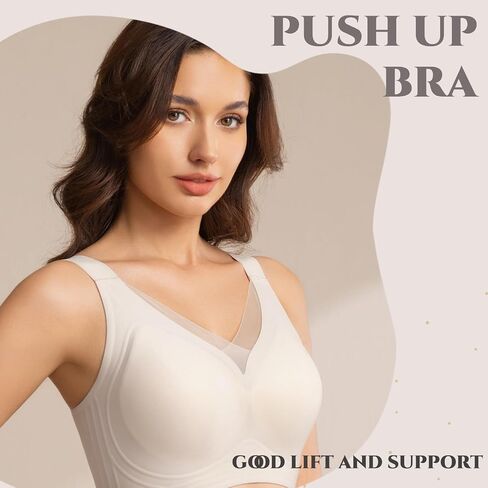 Bras for Women No Underwire Comfortable Sports Bra Smoothing Minimizer Everyday Bra(32C-46DD) in Saudi Arabia