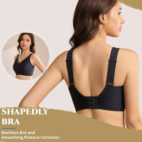 Bras for Women No Underwire Comfortable Sports Bra Smoothing Minimizer Everyday Bra(32C-46DD) in Saudi Arabia