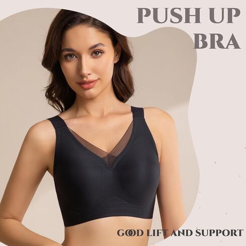 Bras for Women No Underwire Comfortable Sports Bra Smoothing Minimizer Everyday Bra(32C-46DD) in Saudi Arabia
