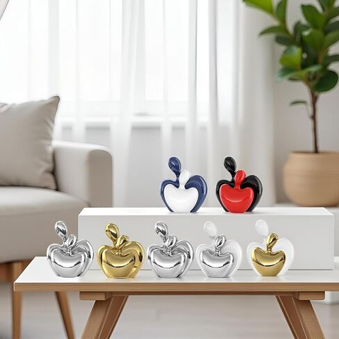 تمثال XMGZQ صغير الحجم باللونين الأزرق والأبيض للزوجين من السيراميك لديكور المنزل هو هدية رومانسية لها في ذكرى الزفاف وعيد الحب، تزيين حامل التلفزيون للأرفف (أزرق) in Kuwait