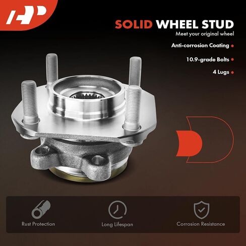 A-Premium 2 × محمل العجلة الأمامية ومجموعة المحور مع 4 عروات متوافقة مع Nissan Sentra 2007-2012 2.0L، موديلات غير ABS in Saudi Arabia