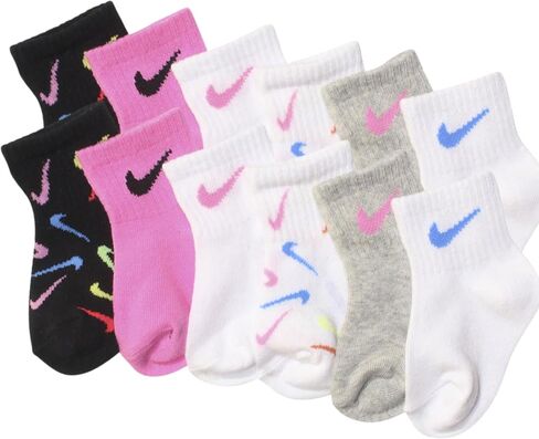 Nike Swoosh Ankle Socks 6-Pack (Infant/Toddler/Little Kid) in Saudi Arabia