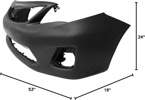 MBI AUTO - Primered, Front Bumper Cover Fascia for 2011 2012 2013 Toyota Corolla Sedan 11 12 13, TO1000372 in Saudi Arabia