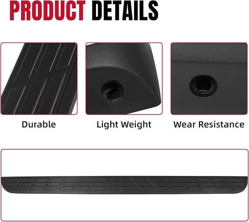 HECASA Tailgate Molding Top Protector Cap Compatible with 2007-2014 Chevy Chevrolet Silverado/GMC Sierra 1500 2500 3500 Replacement for 25844299 GM1904104 Truck Spoiler Protector Cover Black in Saudi Arabia