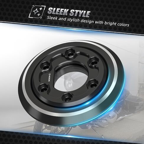 NICECNC Left Transparent Derby Cover Alternator Plug Cover Black Aluminum Compatible with Harley Sportster S RH1250S 2021-2024, Pan America 1250 RA1250 2021-2024, Replacement for 25701120, See Fit. in Saudi Arabia