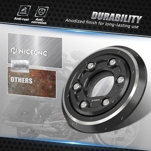 NICECNC Left Transparent Derby Cover Alternator Plug Cover Black Aluminum Compatible with Harley Sportster S RH1250S 2021-2024, Pan America 1250 RA1250 2021-2024, Replacement for 25701120, See Fit. in Saudi Arabia