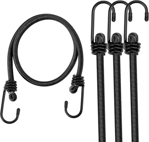 3-Pack Bungee Cords 19-Inch Cordage with Heavy-Duty Vinyl-Coated Hooks and Fabric Wrapping LCS-C-0029 in Saudi Arabia