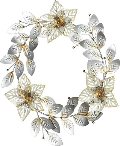 Touch of Class Metallic Sparkling Wreath Metal Wall Art 26 Inches Diameter in Saudi Arabia