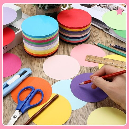 Honoson 1000 Pcs Star Cutouts Paper 3.9 Inch Assorted Color Cut Outs Star Shaped Die Cuts Paper DIY Craft Projects Back to School Classroom Bulletin Board Decor in Saudi Arabia