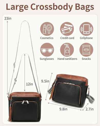 Crossbody Bags for Women, Medium Crossbody Purse with RFID Pockets & Built in Wallet, Handbags Shoulder Bag, Gifts in Kuwait