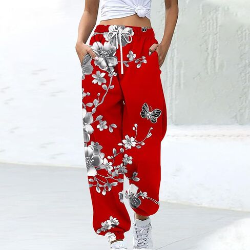 bmkBWO Sweatpants for Women,Fashion Graphic High Waisted Joggers Drawstring Lounge Pants with Pockets in Saudi Arabia