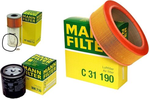 Mann Oil Air Fuel Filter Service Kit for Mercedes W123 300CD 300D 300SD 300TD in Saudi Arabia