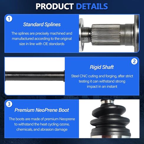 Maxfavor CV Axle Front Pair Left Right Fit for 2005-2023 Toyota Tacoma CV Axles Joint Shaft Assembly Front Driver Passenger Side 4-Door 2.7L 4.0L 3.5L in Saudi Arabia